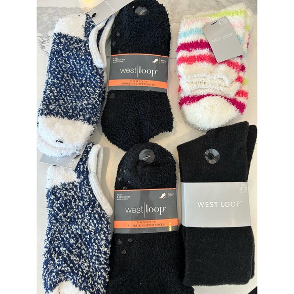 Bundle of West Loop socks 6 pair shoe size 4-10 - Picture 2 of 3